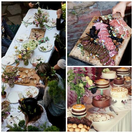 Wedding food ideas collage