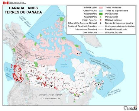 Canada Lands Map - Canada Lands digital cadastral data