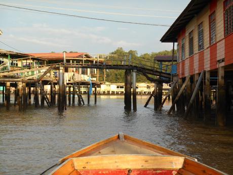 Boating on the Brunei river.