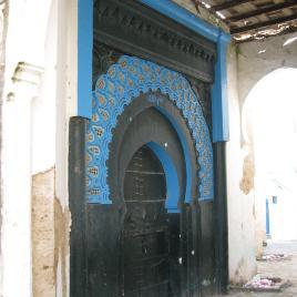 Arabic style arched door, Tangier.