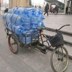 The water delivery man. Shanghai.