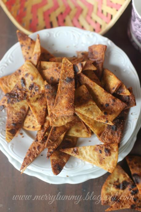 Leftover Paratha, Roti or Chapati Chips: Chapati Chips: Paratha Chips