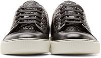 Enlightenment For The Feet:  Lanvin Black Leather Labyrinth Sneaker