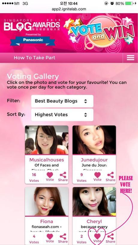 best beauty blog 2015 vote page