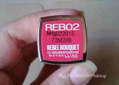 Maybelline Rebel Bouquet Lipstick in REB 02 Review & Swatches