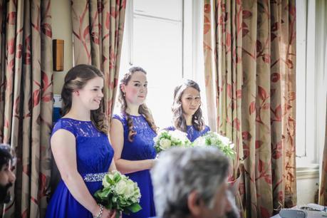 bridesmaids during wedding ceremony