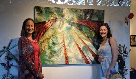 Portland, Oregon Artist Cedar Lee with Maria at Attic Gallery