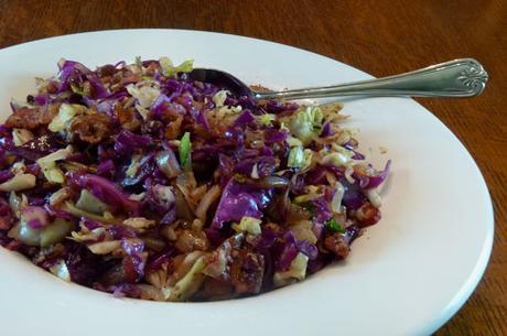 Coleslaw with Warm Bacon Dressing