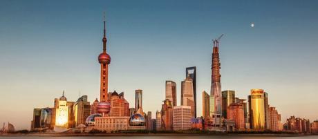 Shanghai-Skyline-golden-hour