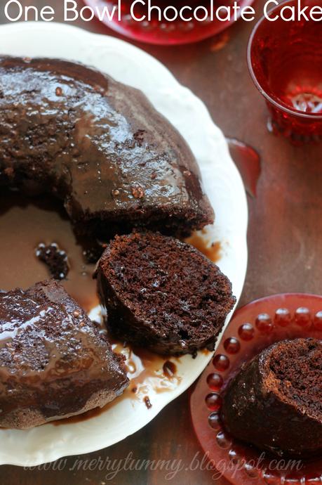 One Bowl Chocolate Cake: Butter and Oil Free: Moist Chocolate Cake