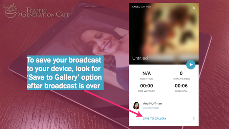 Periscope on Android Tutorial: how to save broadcast to gallery