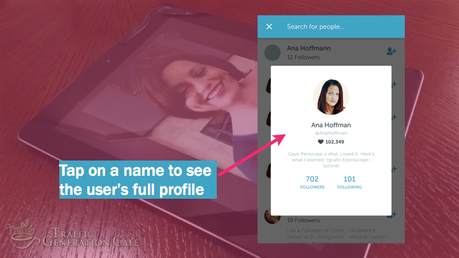 Periscope on Android Tutorial: see full user's profile