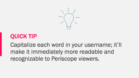 Periscope on Android Tutorial quick tip: capitalize each word in your username