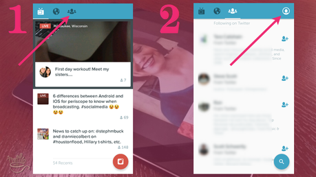 Periscope on Android Tutorial: where to find your profile