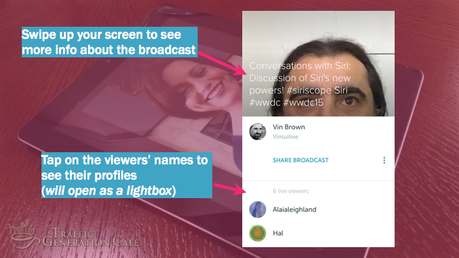 Periscope on Android Tutorial: follow broadcast viewers