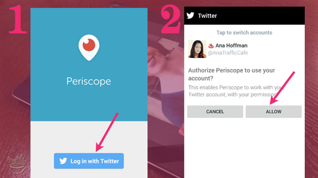 Periscope on Android Tutorial: log into Periscope with Twitter