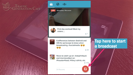 Periscope on Android Tutorial: how to start broadcast