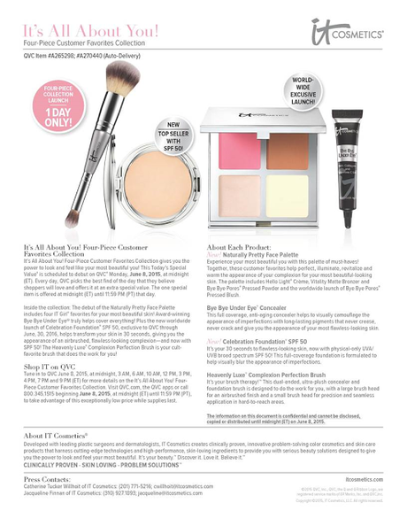 IT Cosmetics New Collection Reveal as of June 8th 2015