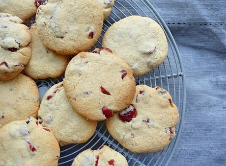 Cranberry and citrus cookies and an 80th birthday cake.