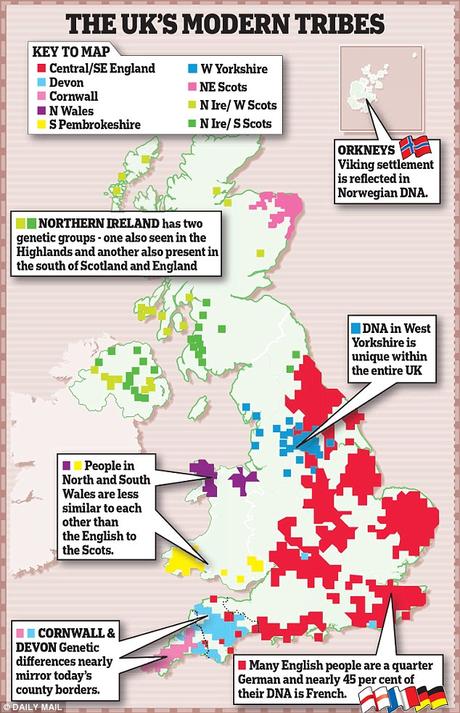 WELSH ARE THE TRUE BRITONS - genetic map of UK