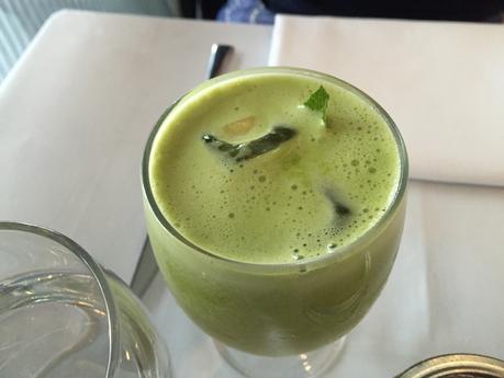 Green Ginger Goddess; kale, cucumber, orange, ginger, apple, parsley