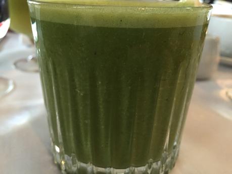 Power House; spinach, banana, almond butter, coconut water, almond milk