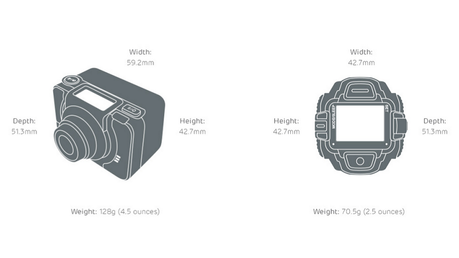 4GEE Action Camera and Viewfinder specs