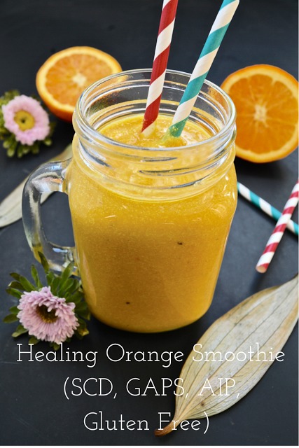 Healing Orange Smoothie (SCD, AIP, GAPS, Paleo, No Added Sweetener)