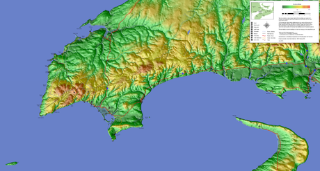 Advocate Harbour Color Shaded Relief Map