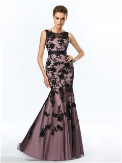 Elegant Appliques Mermaid Floor Length Evening Dress