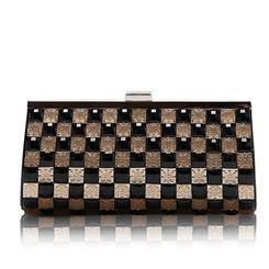 Ericdress Shining Rhinestone Plaid Clutch Bag