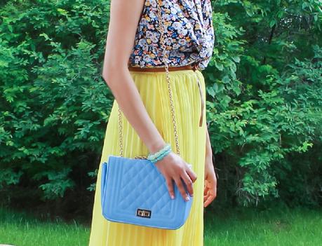 Floral Top and Pleated Skirt