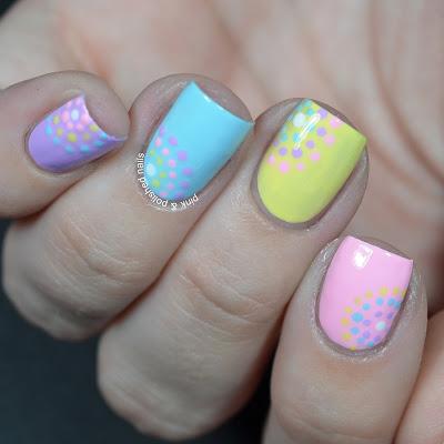 Pastel Circular Dotted Nails