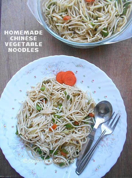 Homemade Chinese Veg Noodles