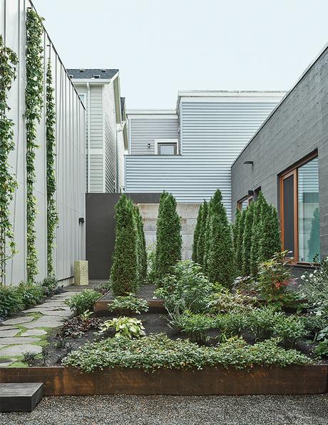 Portland renovated warehouse garden. 