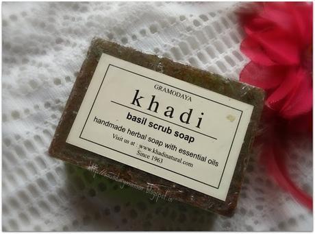 KHADI Basil Scrub Soap-Handmade with essential oils:Review