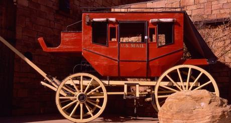Old western mail wagon