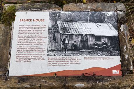 spence house information sign creswick