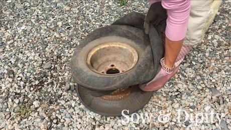 Tea Cup Tire Planter