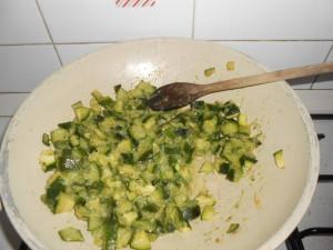 trofie zucchine e gamberetti (pasta with zucchini and swrip)