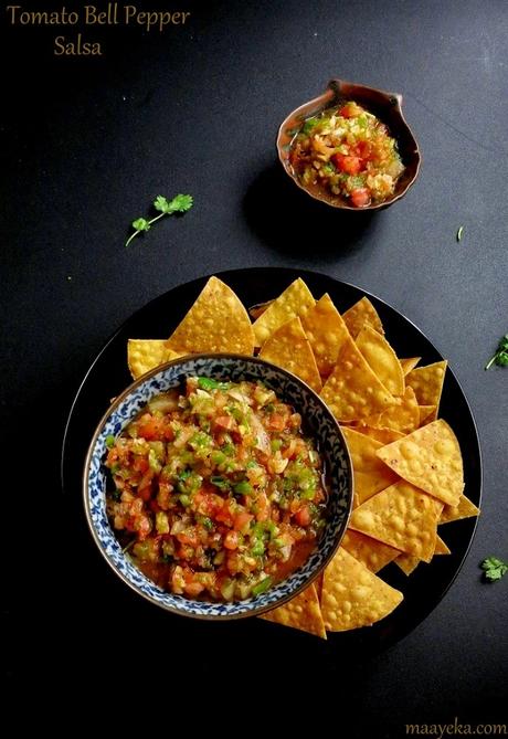 Roasted Tomato Bell Pepper Salsa