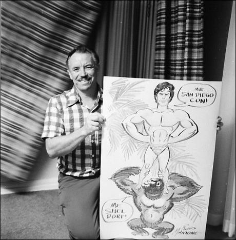 Russ Manning (with drawing of Tarzan)