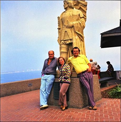 Carmine Infantino (left), June Foray, and Shel Dorf at Cabrillo National Monument