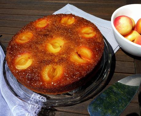 Apricot upside down cake, a gorgeous fruity delight.