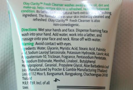Olay Clarity Fresh Cleanser Face Wash Review 