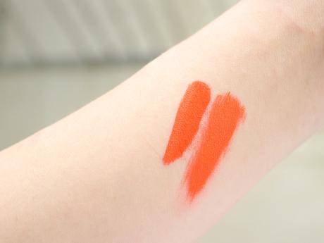 Kat Von D Everlasting Liquid Lipstick in “Agogo” | Framed by Ever Bilena “Orange” Lipliner
