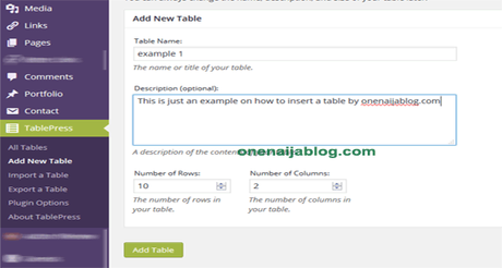 How to insert Tables in WordPress Blog Post