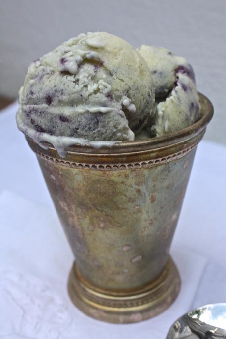 Chamomile Tea Berry Swirl Ice Cream