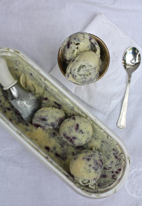 Chamomile Tea Berry Swirl Ice Cream