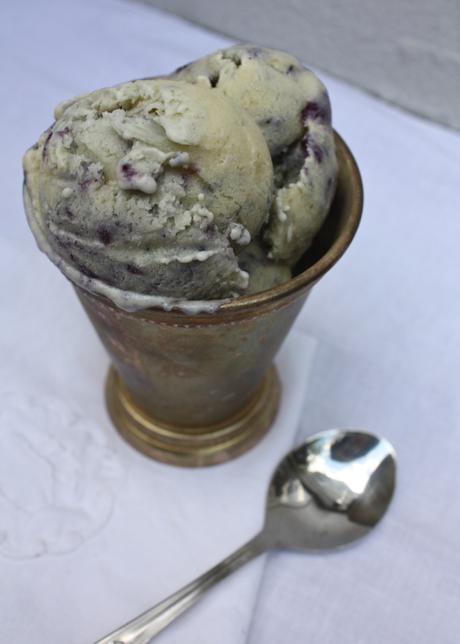 Chamomile Tea Berry Swirl Ice Cream